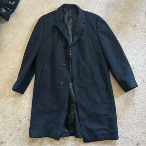 Vintage Single Breasted 100% Scottish Wool Overcoat
